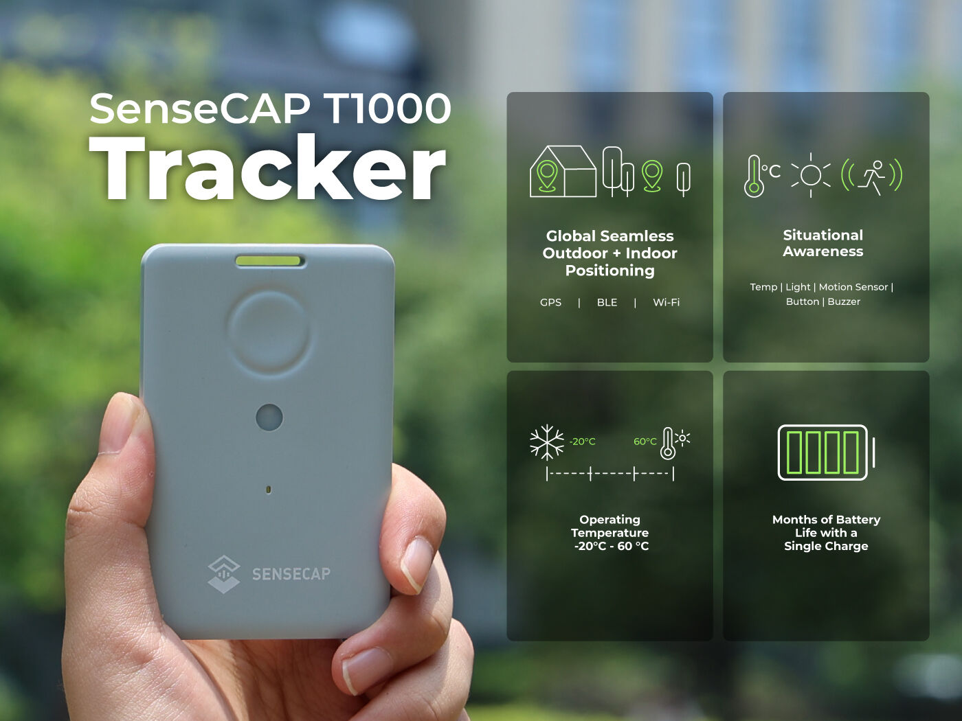 SenseCAP T1000-B LoRaWAN Tracker for Indoor and Outdoor Positioning connected hardware additional product view