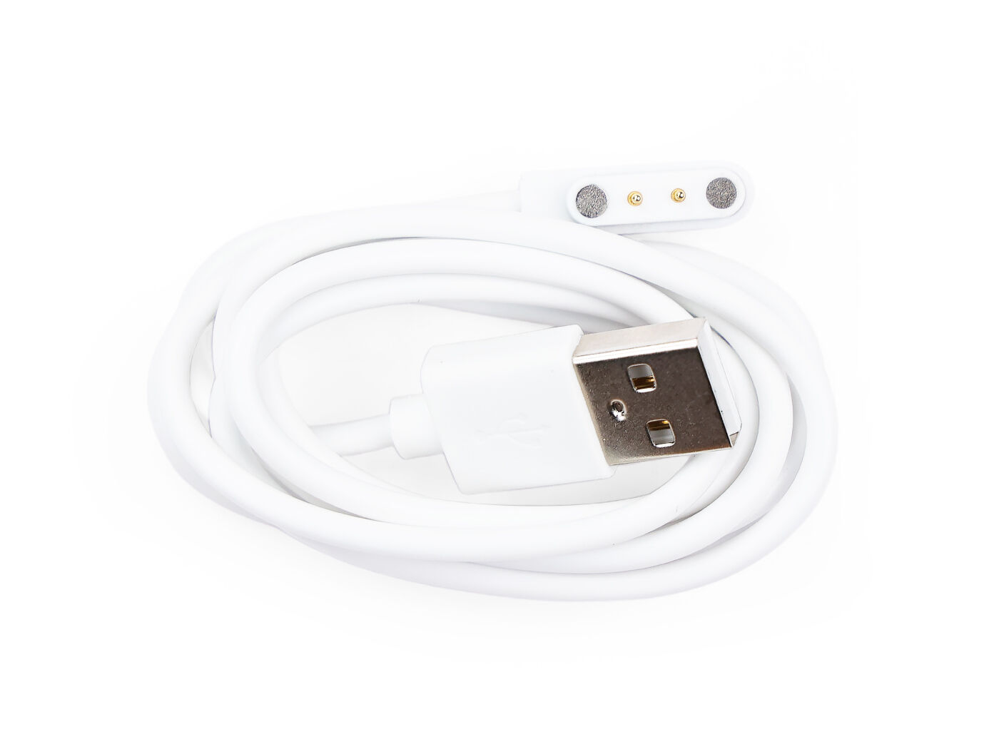 SenseCAP T1000 Magnetic USB Type-A to 2P Charging Cable - White, 1000mm