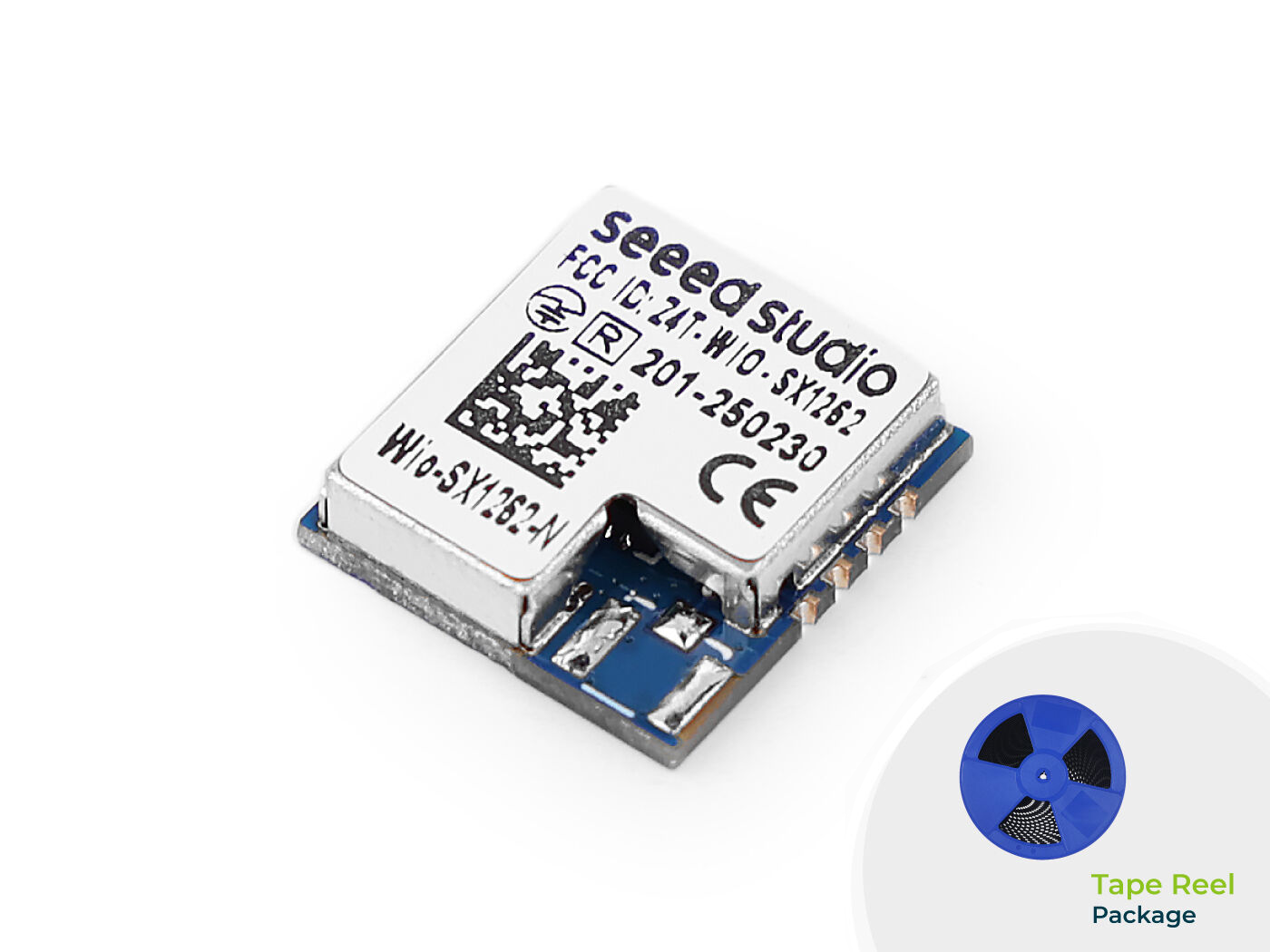 Wio-SX1262 LoRa Wireless Module without IPEX (Tape Reel), SX1262 embedded, supports LoRa&LoRaWAN on EU868 & US915