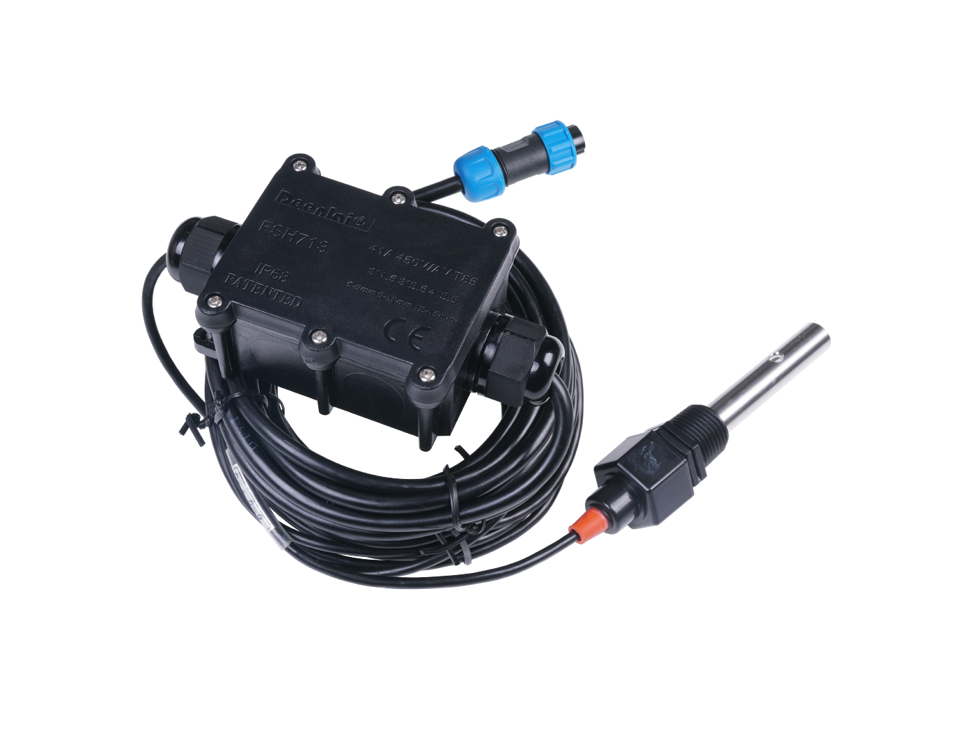 Industrial EC & TDS Sensor MODBUS-RTU RS485 & 0-2V Analog Voltage with waterproof aviation connector