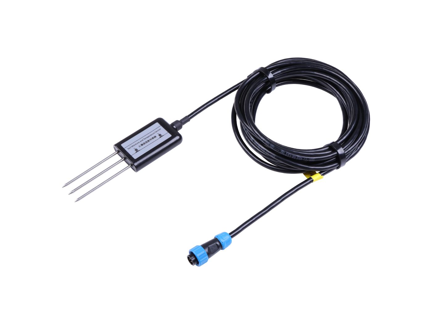 Industrial Soil Moisture & Temperature Sensor MODBUS-RTU RS485, 0-2V Analog Voltage (S-Soil MT-02B), with waterproof aviation connector connected hardware additional product view