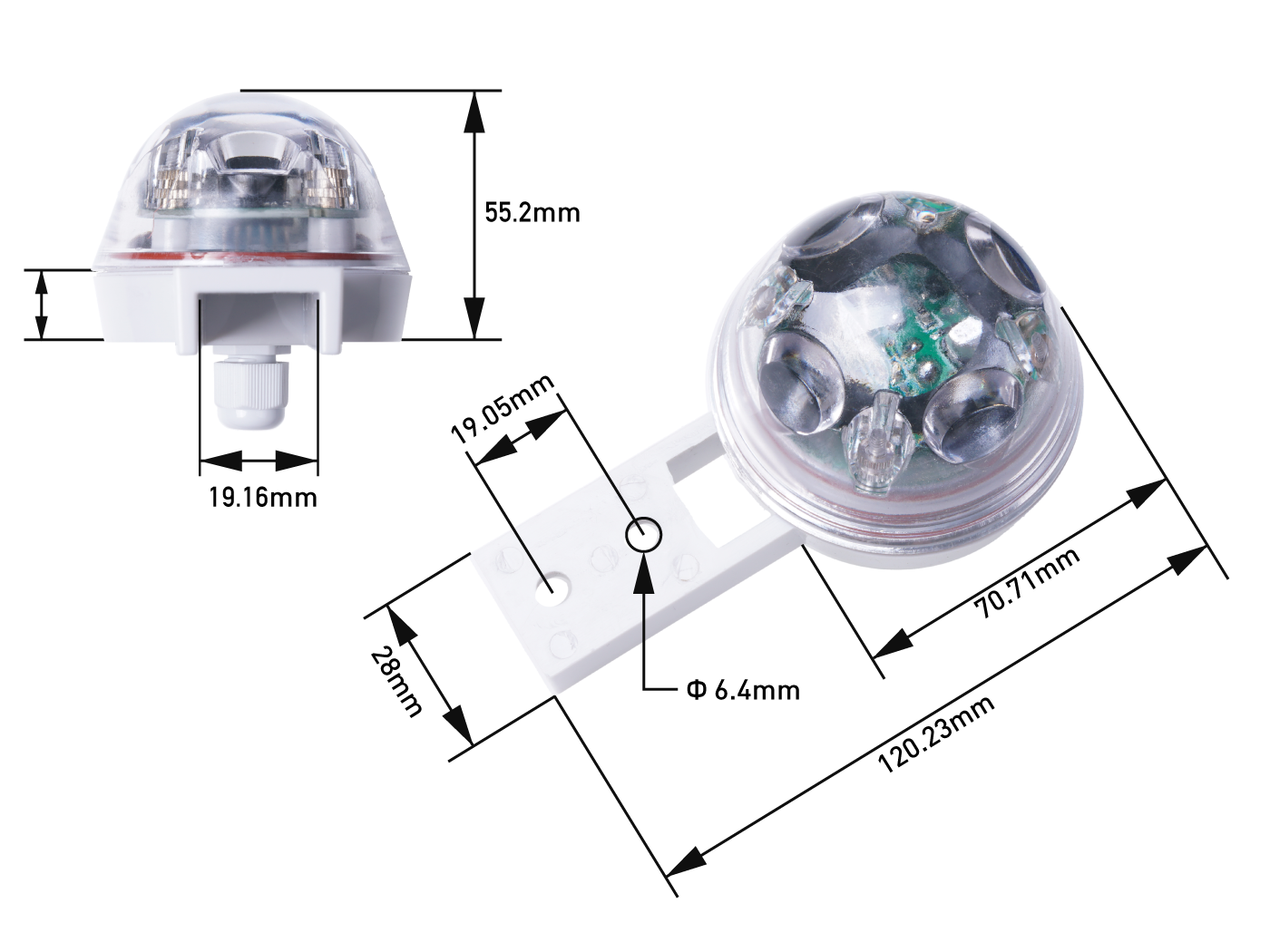 Industrial-Grade Optical Rain Gauge RG-15 Rain Sensor connected hardware additional product view