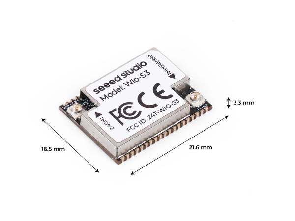 Wio-S3 Wireless LoRa Module with IPEX, ESP32-S3R8, Dual-core Xtensa® LX7 and SX1262 embedded, LoRaWAN, Wi-Fi & BLE, supports EU868 & US915 connected hardware additional product view