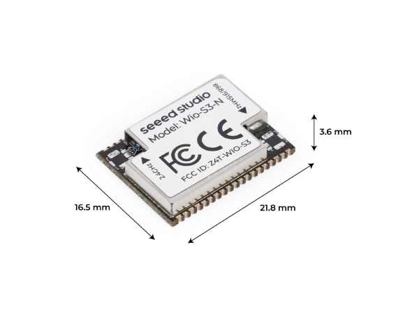 Wio-S3-N Wireless Module without IPEX, ESP32-S3R8, Dual-core Xtensa® LX7 and SX1262 embedded, LoRaWAN, Wi-Fi & BLE, supports EU868 & US915 connected hardware additional product view