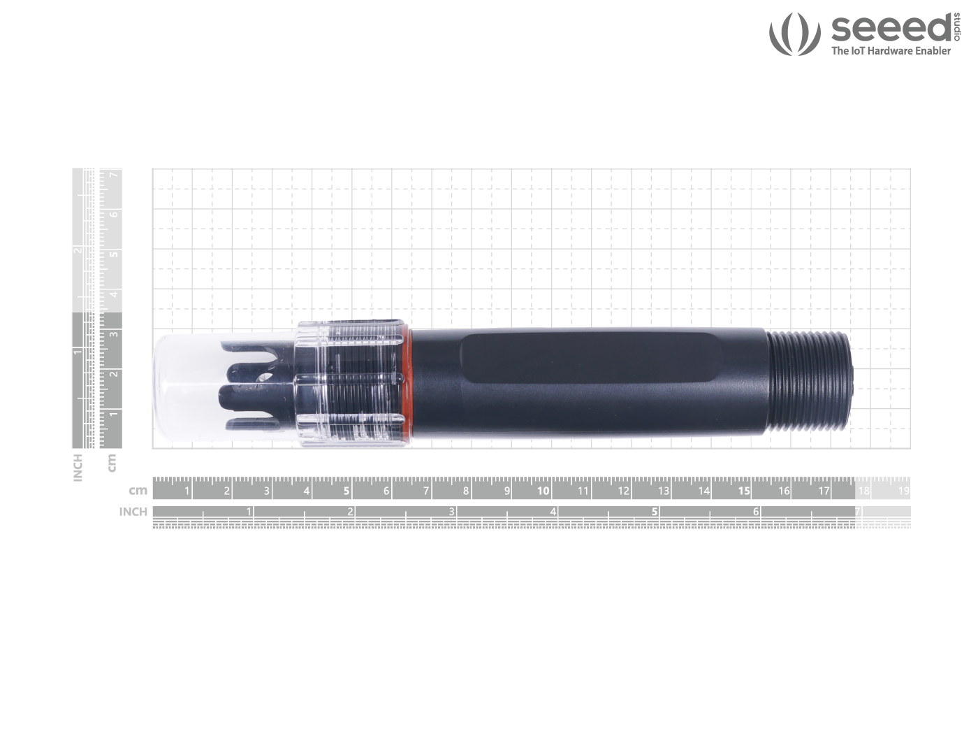 Industrial pH Sensor MODBUS-RTU RS485 & 0-2V Analog Voltage (S-pH-01B), with waterproof aviation connector connected hardware additional product view