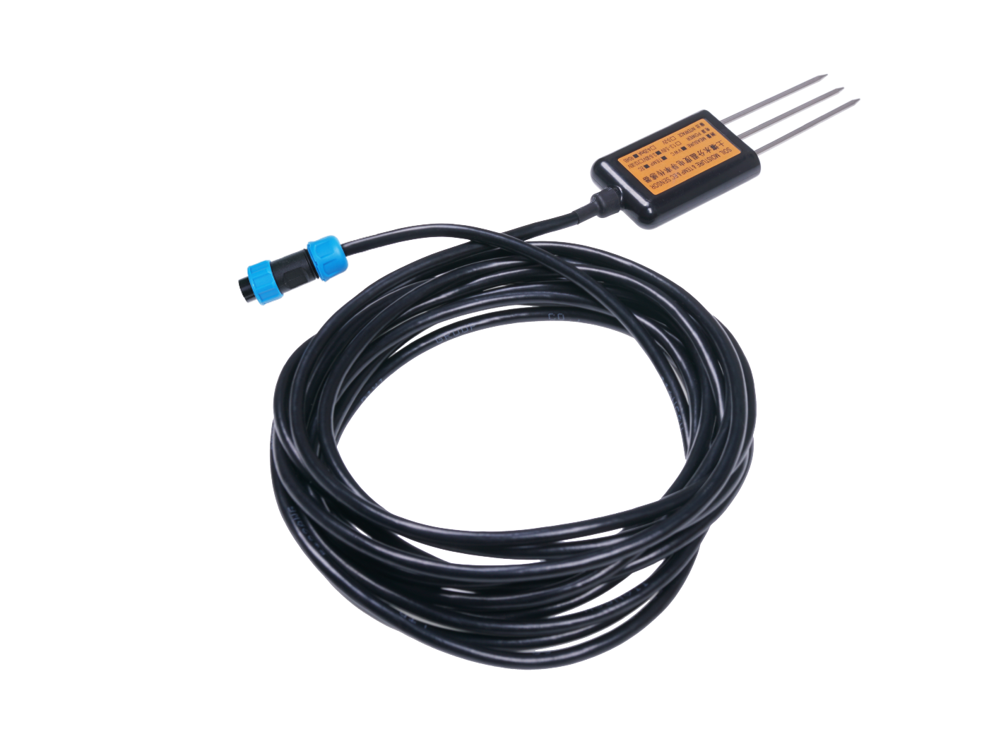 Industrial Soil Moisture & Temperature & EC Sensor MODBUS-RTU RS485 (S-Soil MTEC-02B), with waterproof aviation connector connected hardware additional product view