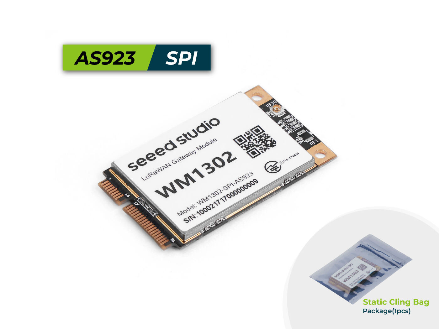 Wio-WM1302 LoRaWAN Gateway Module (SPI) – AS923 connected hardware additional product view