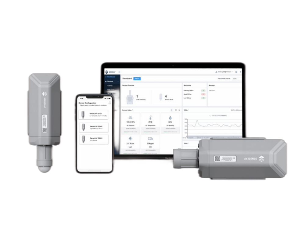 SenseCAP S2101- LoRaWAN® Air Temperature and Humidity Sensor – Ambient Air Temperature Sensor connected hardware additional product view