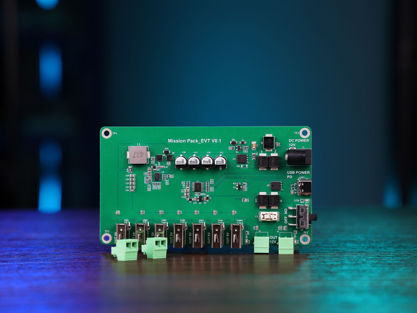 USB Charger Station Board — PCBA connected hardware additional product view
