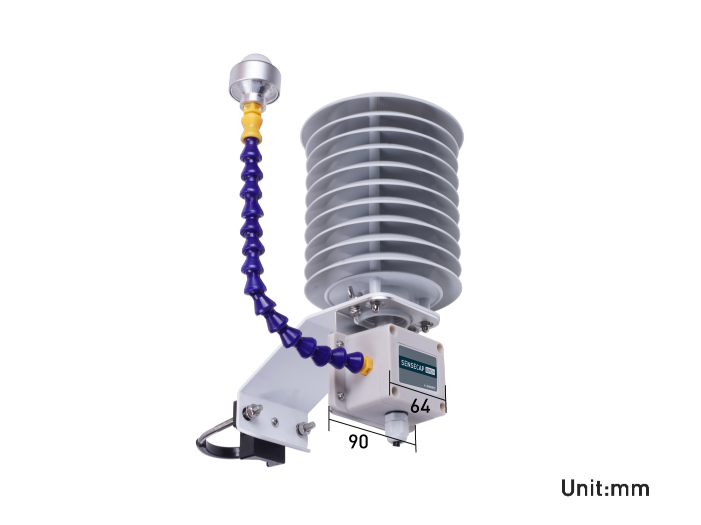SenseCAP ORCH S4 4-In-1 Weather Sensors (A1A), Air Temperature/Humidity/Atmospheric Pressure/Light connected hardware additional product view