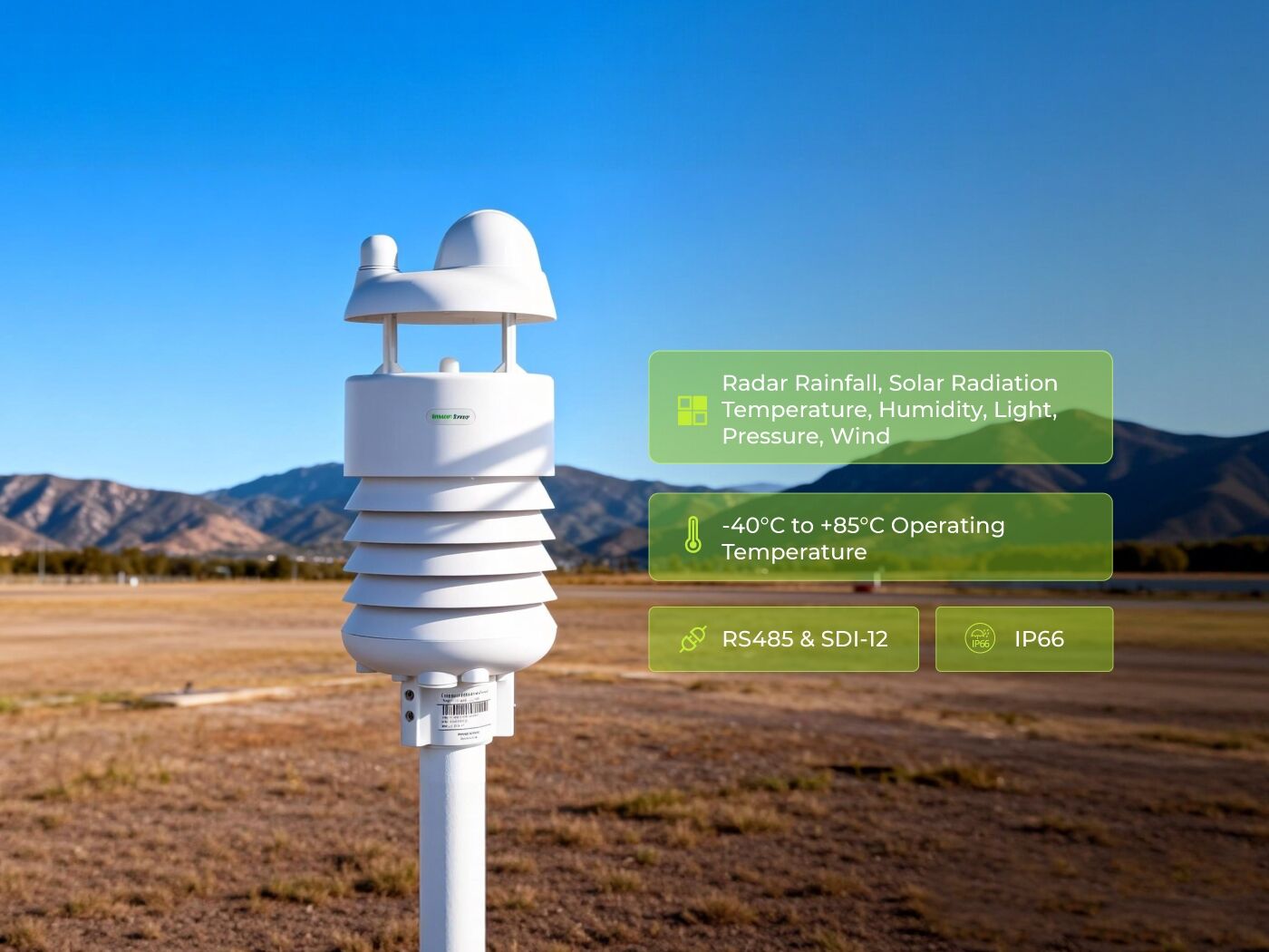 SenseCAP S700-C 7-in-1 Compact Weather Station (Solar Radiation & Radar Rain) connected hardware additional product view
